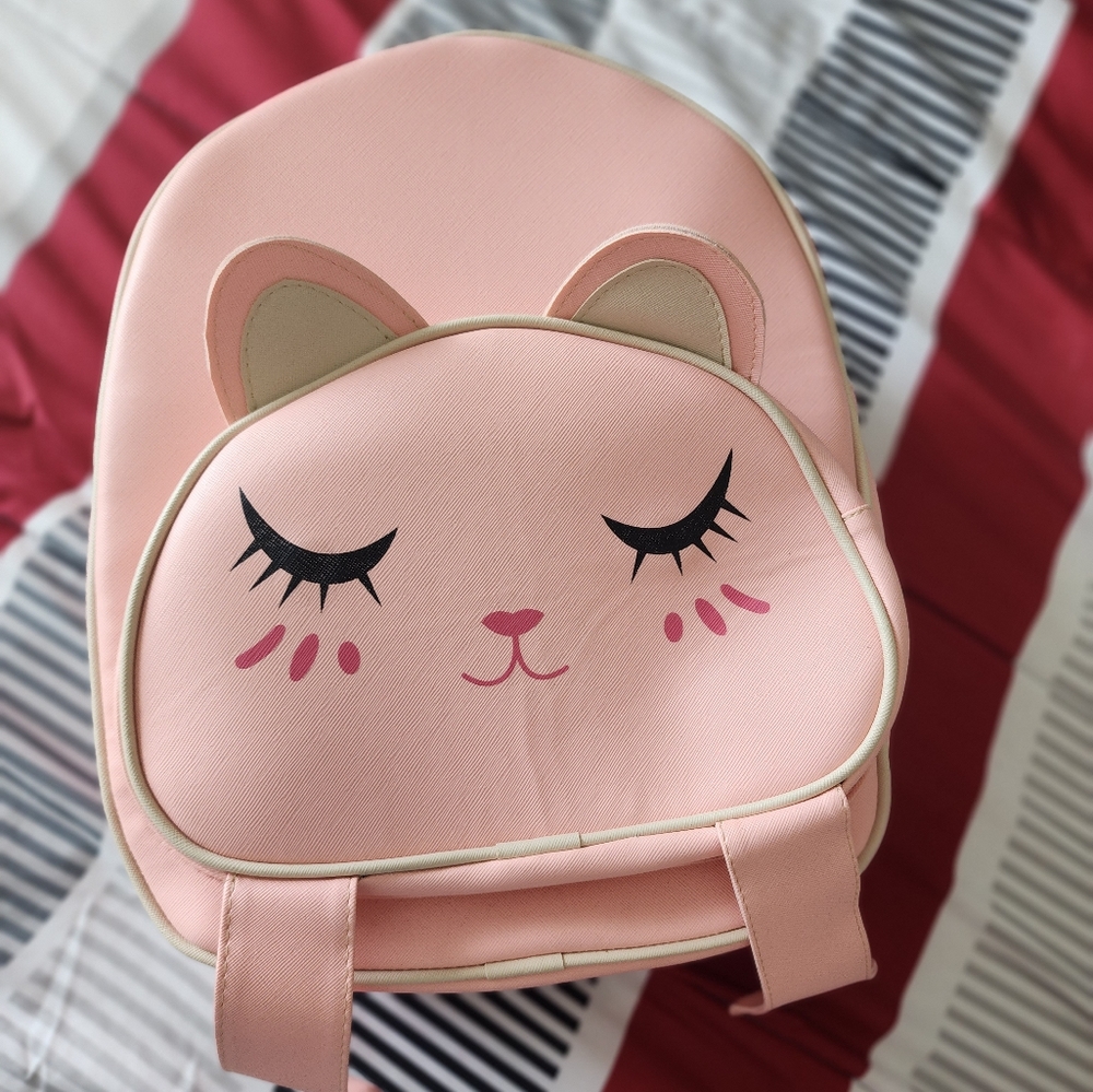 Pink kitten backpack